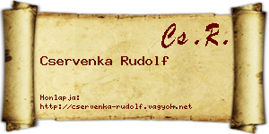 Cservenka Rudolf névjegykártya